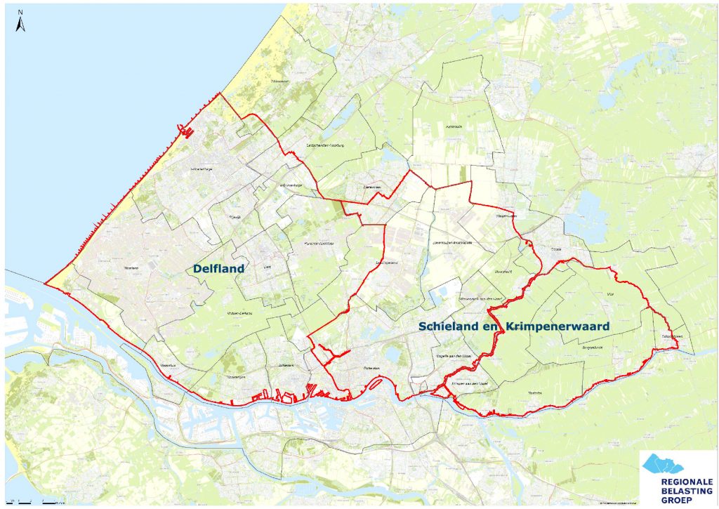 map of Schieland Krimpenerwaard and Delfland